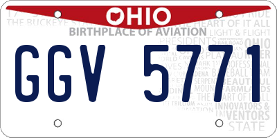 OH license plate GGV5771