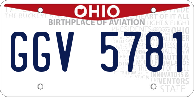 OH license plate GGV5781