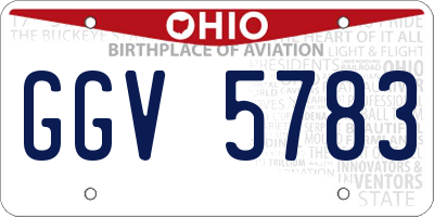 OH license plate GGV5783