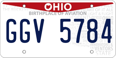 OH license plate GGV5784