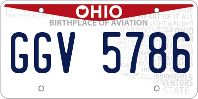 OH license plate GGV5786