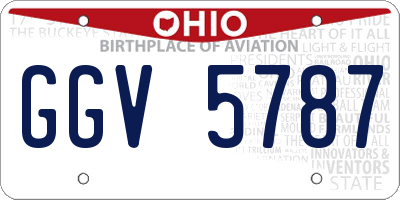 OH license plate GGV5787
