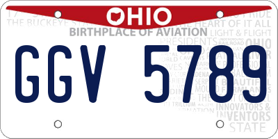 OH license plate GGV5789