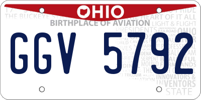 OH license plate GGV5792