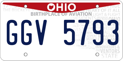 OH license plate GGV5793