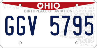 OH license plate GGV5795