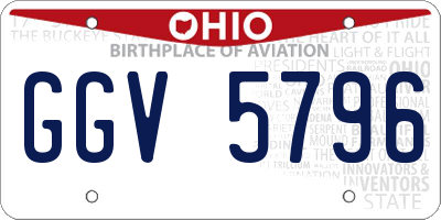OH license plate GGV5796