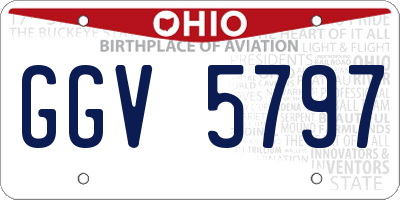 OH license plate GGV5797
