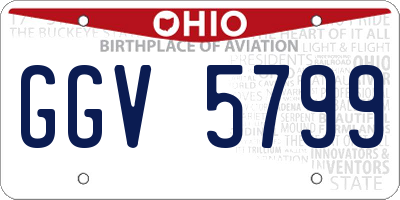 OH license plate GGV5799
