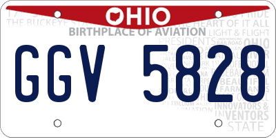 OH license plate GGV5828