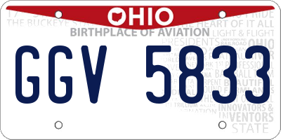 OH license plate GGV5833