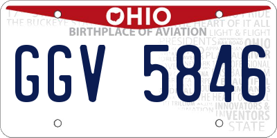 OH license plate GGV5846