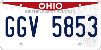 OH license plate GGV5853