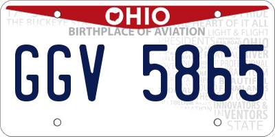 OH license plate GGV5865