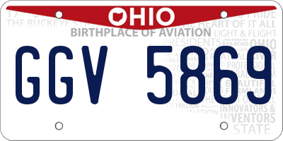OH license plate GGV5869