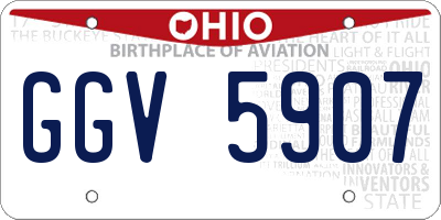 OH license plate GGV5907