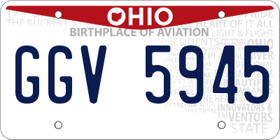 OH license plate GGV5945