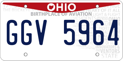 OH license plate GGV5964