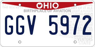 OH license plate GGV5972
