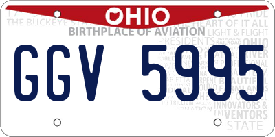 OH license plate GGV5995