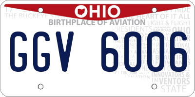 OH license plate GGV6006