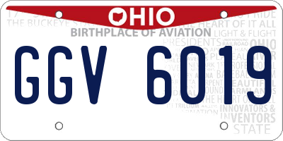OH license plate GGV6019