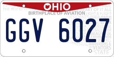 OH license plate GGV6027