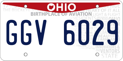 OH license plate GGV6029