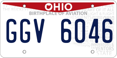 OH license plate GGV6046