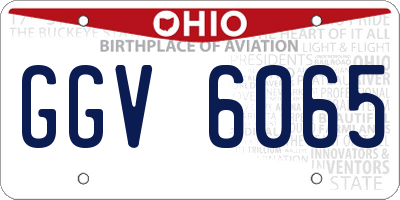 OH license plate GGV6065