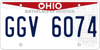 OH license plate GGV6074