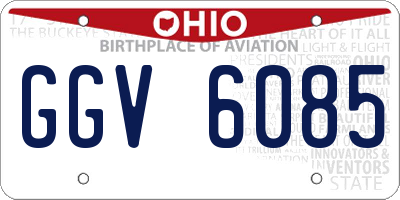 OH license plate GGV6085