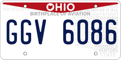 OH license plate GGV6086
