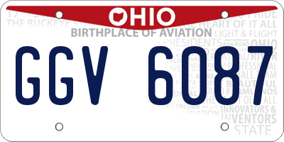 OH license plate GGV6087