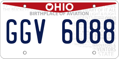 OH license plate GGV6088