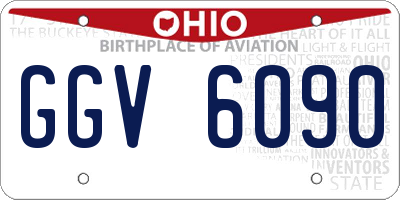 OH license plate GGV6090