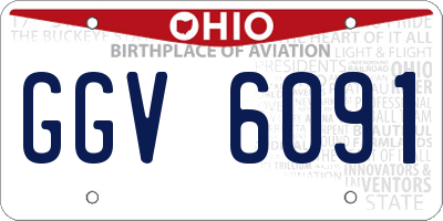 OH license plate GGV6091