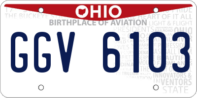 OH license plate GGV6103