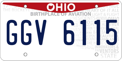OH license plate GGV6115