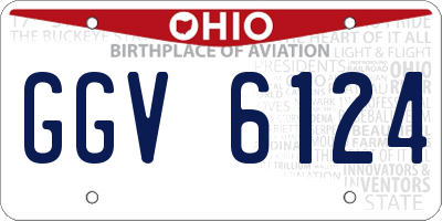 OH license plate GGV6124