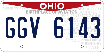 OH license plate GGV6143