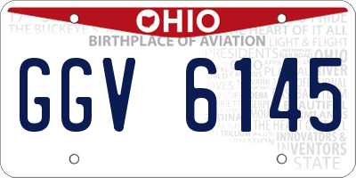 OH license plate GGV6145