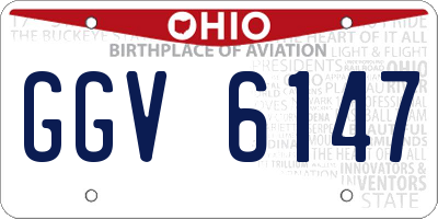 OH license plate GGV6147