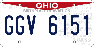 OH license plate GGV6151