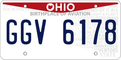 OH license plate GGV6178