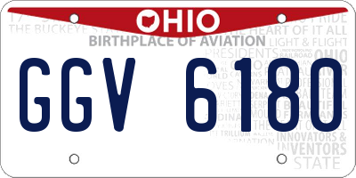 OH license plate GGV6180