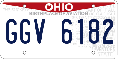 OH license plate GGV6182