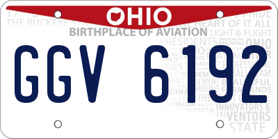 OH license plate GGV6192