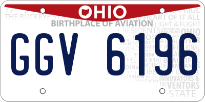 OH license plate GGV6196