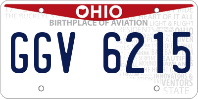 OH license plate GGV6215